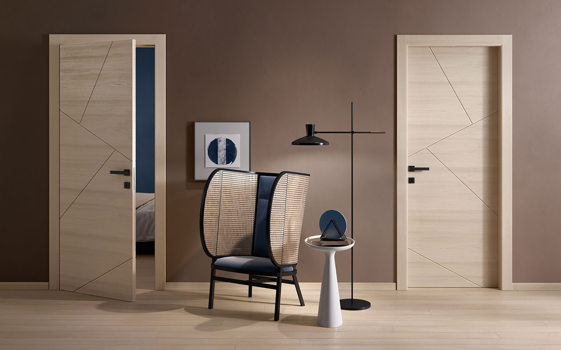 Massivholztür modern